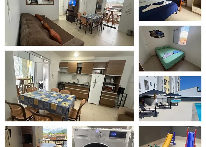 Lindo Ap - Centro- Piscina, Churrasqueira Gourmet, Maquina Lava E Seca E Wifi Roupas Cama Ubatuba